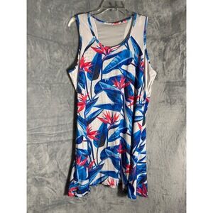Tail Womens XL Tropical Bird of Paradise Polka Dot Mesh Tennis Golf Tank Top